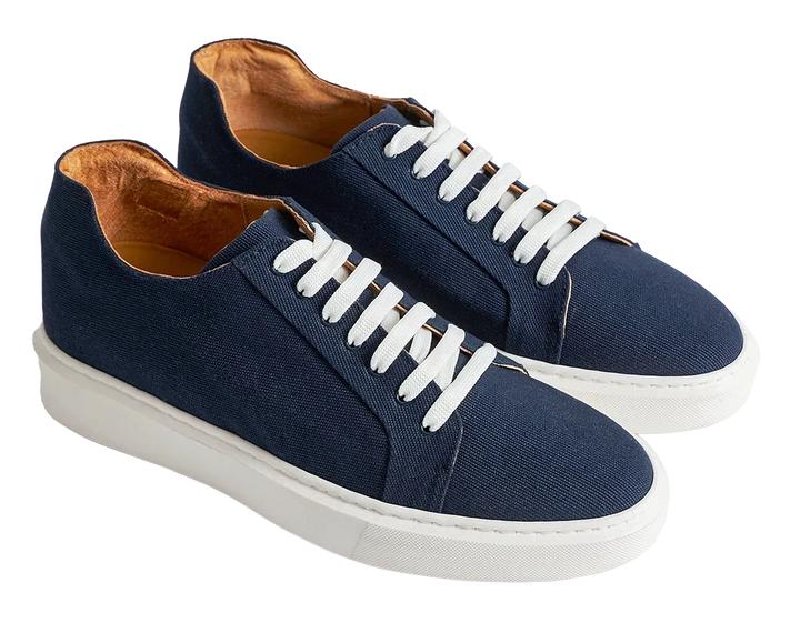 Scarpe sportive uomo blu rialzate 6 cm, design moderno e suola confortevole per maggiore altezza e stile casual.