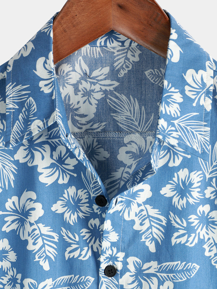 Camicia floreale da uomo a maniche corte, ideale per outfit estivi, vacanze e look tropicali.