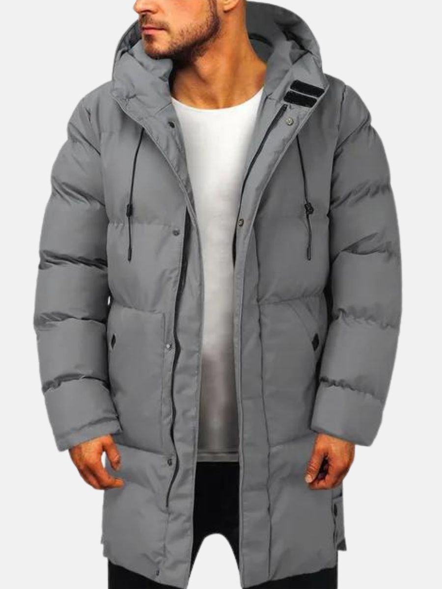 Parka lungo da uomo, capospalla invernale caldo e confortevole. Essenziale per uno stile elegante contro il freddo.