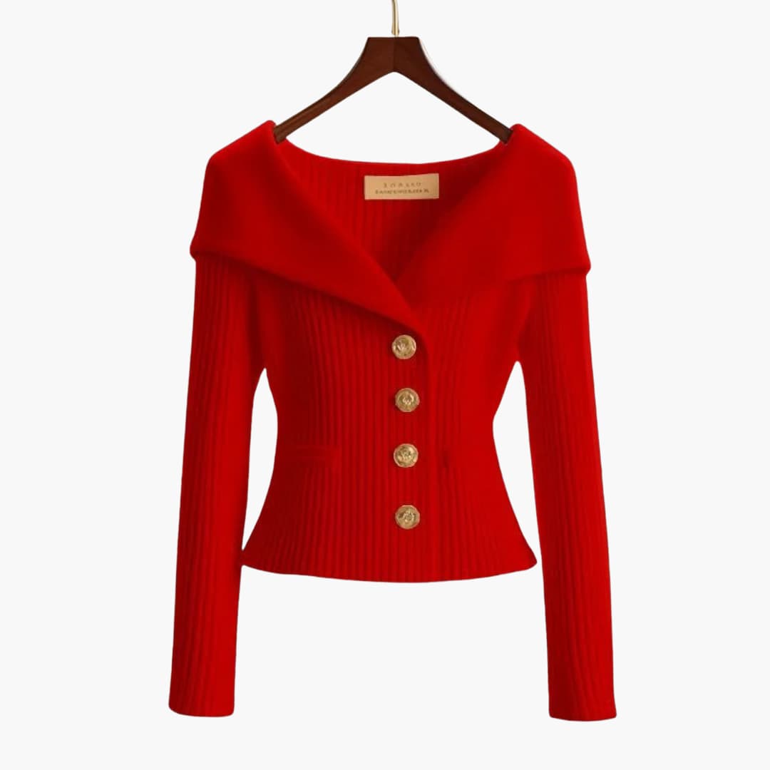 Gilet cardigan corto donna a coste, versatile e con bottoni, un capo essenziale per la moda primavera.