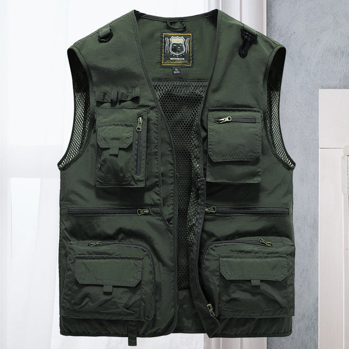 Gilet outdoor uomo per trekking estivo, leggero, traspirante e funzionale con pratiche tasche.