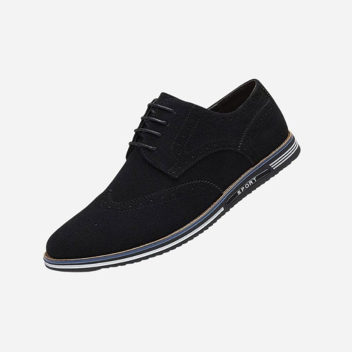 Scarpe basse stringate uomo eleganti in suede marrone, comfort duraturo garantito.