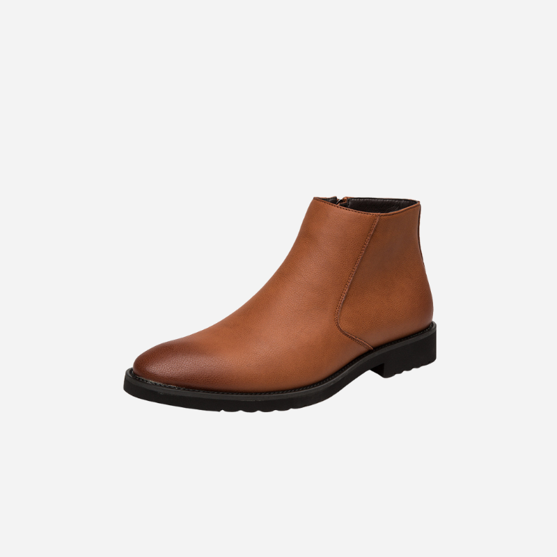 Stivaletti Chelsea uomo neri slip-on, eleganti e pratici con inserti elastici laterali per un comfort ottimale.