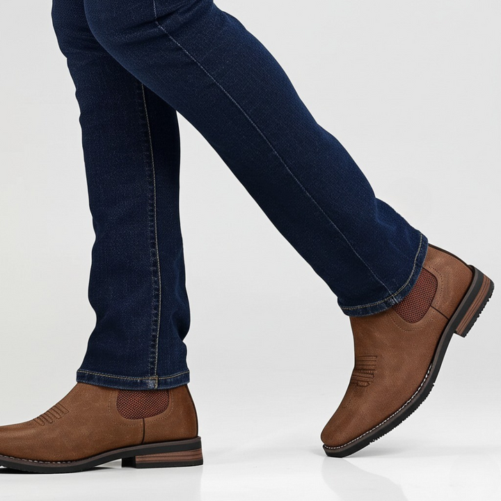 Versatili stivaletti Chelsea uomo, antiscivolo e confortevoli, scarpe ideali per l'uso quotidiano.