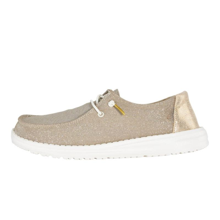 Scarpe slip-on scintillanti da donna, eleganti e comode, perfette per un look casual chic.