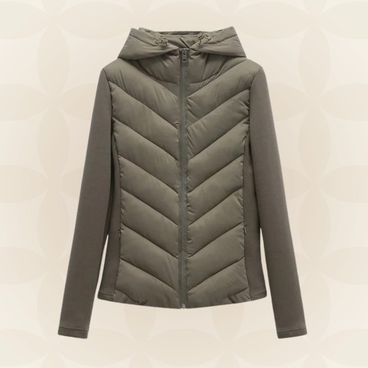 Giacca donna mezza stagione con motivo chic, perfetta per primavera e autunno.