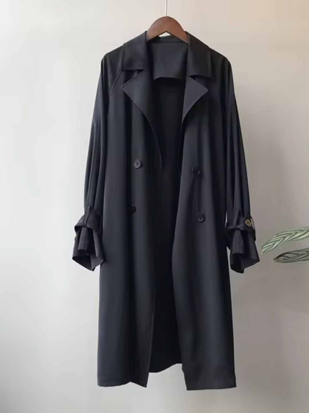 Trench impermeabile lungo da donna, elegante per primavera e autunno. Ideale come capospalla versatile di moda.