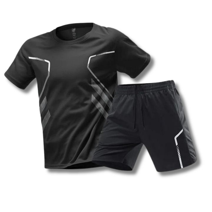 Completo sportivo estivo uomo per tennis e padel. Tessuto traspirante per massimo comfort in campo.