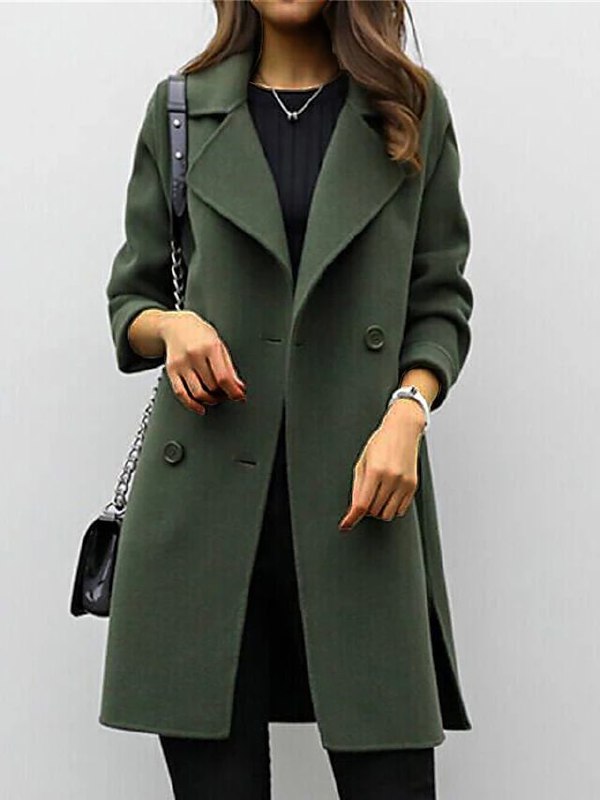 Elegante trench lungo donna, stile classico e leggero, perfetto per la moda di transizione e comfort.