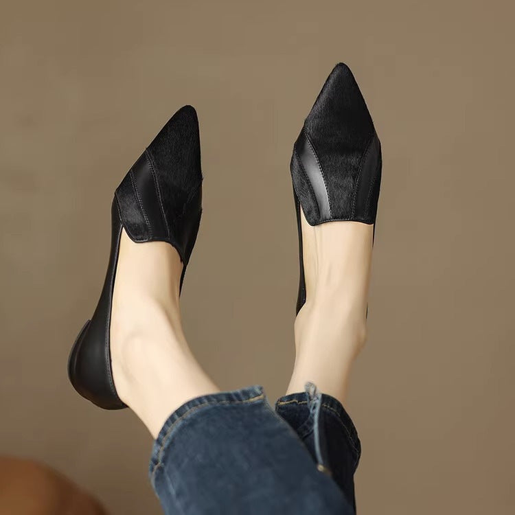 Ballerine donna punta affusolata, scarpe eleganti senza chiusure, comfort e moda.