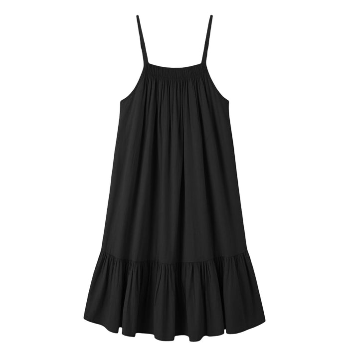 Freschissimo abito estivo fluido per donna, spalline sottili, ideale per relax e vacanze.