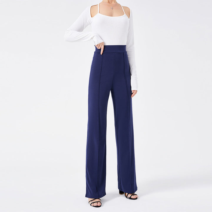 Pantaloni a zampa donna vita alta, in vari colori, slim fit ed eleganti per office wear.