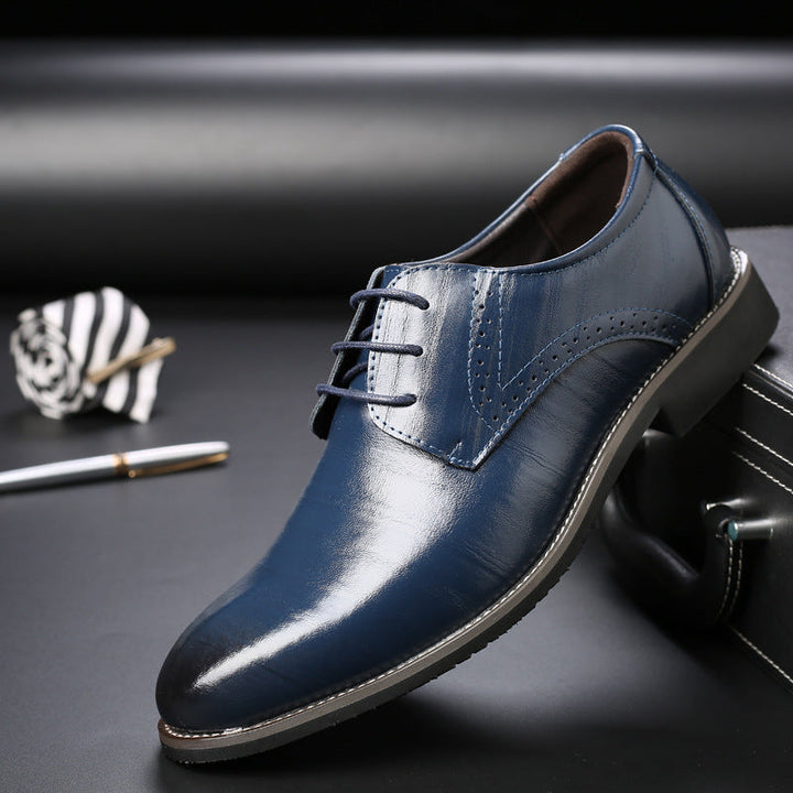 Oxfords uomo in pelle, scarpe eleganti formali taglie grandi per affari e occasioni speciali. Comfort e stile.