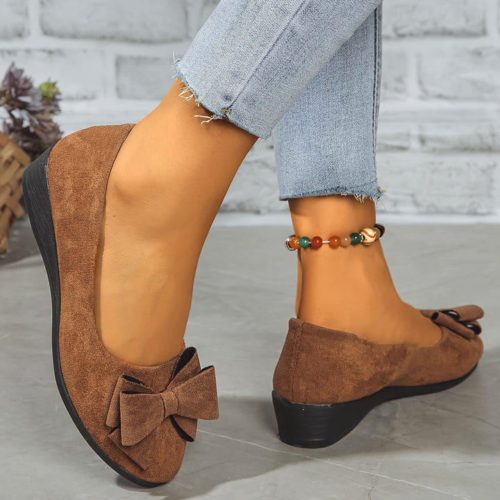Ballerine donna flessibili, suola comfort e fiocco che aggiunge un tocco di stile.