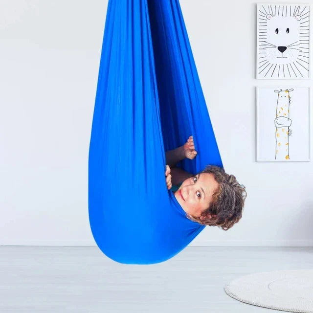 Altalena terapeutica per bambini, dondolo sensoriale per relax, calma e sviluppo motorio. Anti-stress e divertente.
