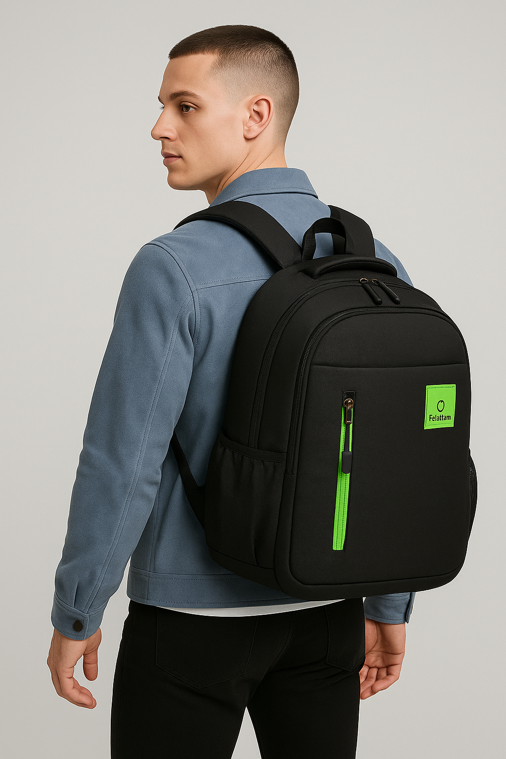 Zaino porta laptop uomo 15.6" USB antifurto. Ideale per viaggio e lavoro, offre stile e sicurezza.