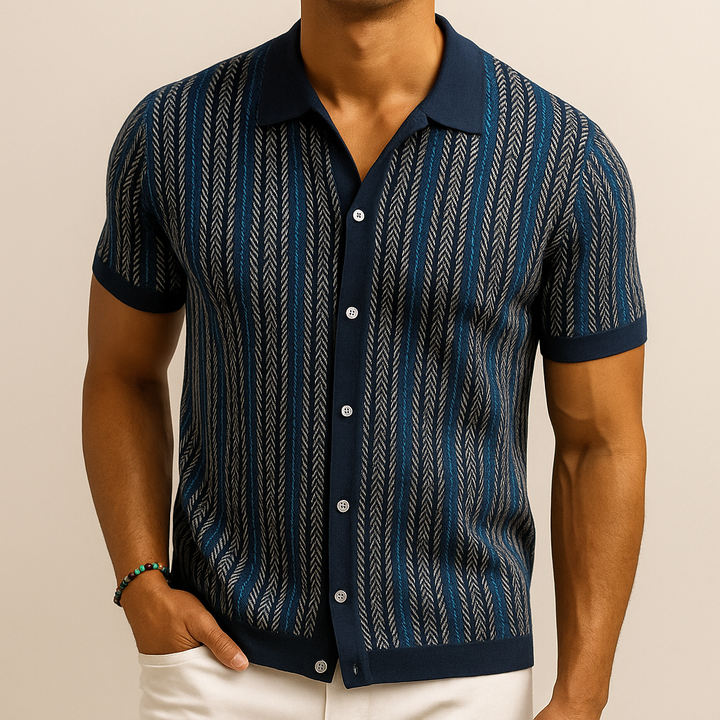 Camicia uomo elegante casual a maniche lunghe, comoda e versatile per ufficio o tempo libero, moda maschile.