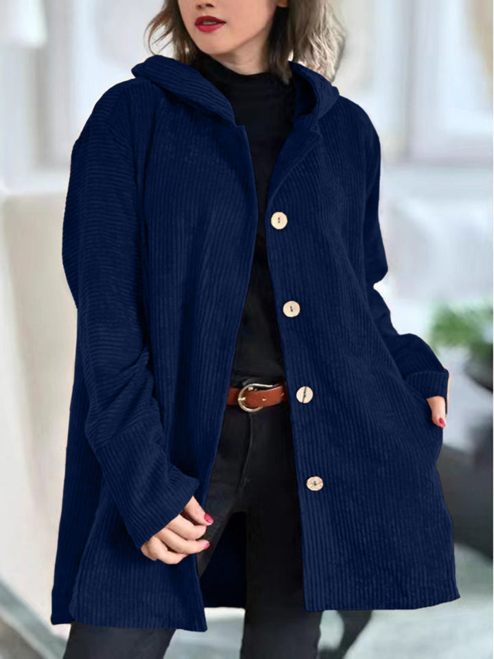 Giubbotto versatile da donna nero, stile casual, con cappuccio, per autunno e inverno.