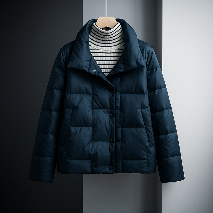 Moderna giacca trapuntata da donna, design slim e pratico per un tocco di moda.