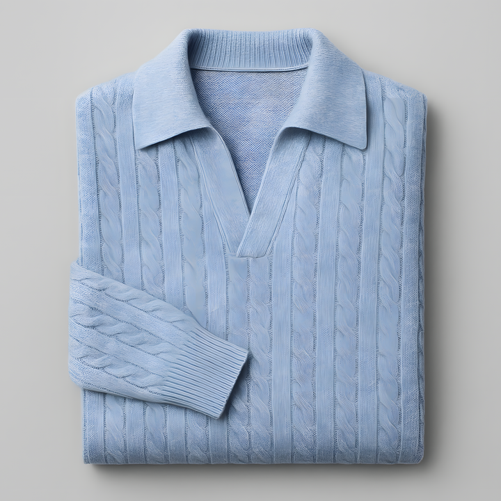 Maglieria uomo elegante casual, un maglione che mantiene la forma, ideale per look moderni e multistrato.