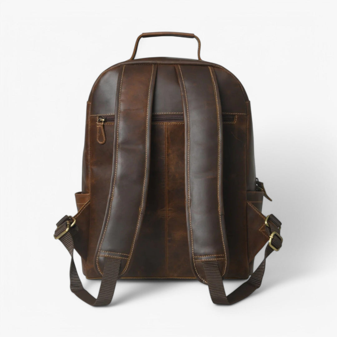 Zaino classico marrone, l'accessorio elegante per un look raffinato ogni giorno.