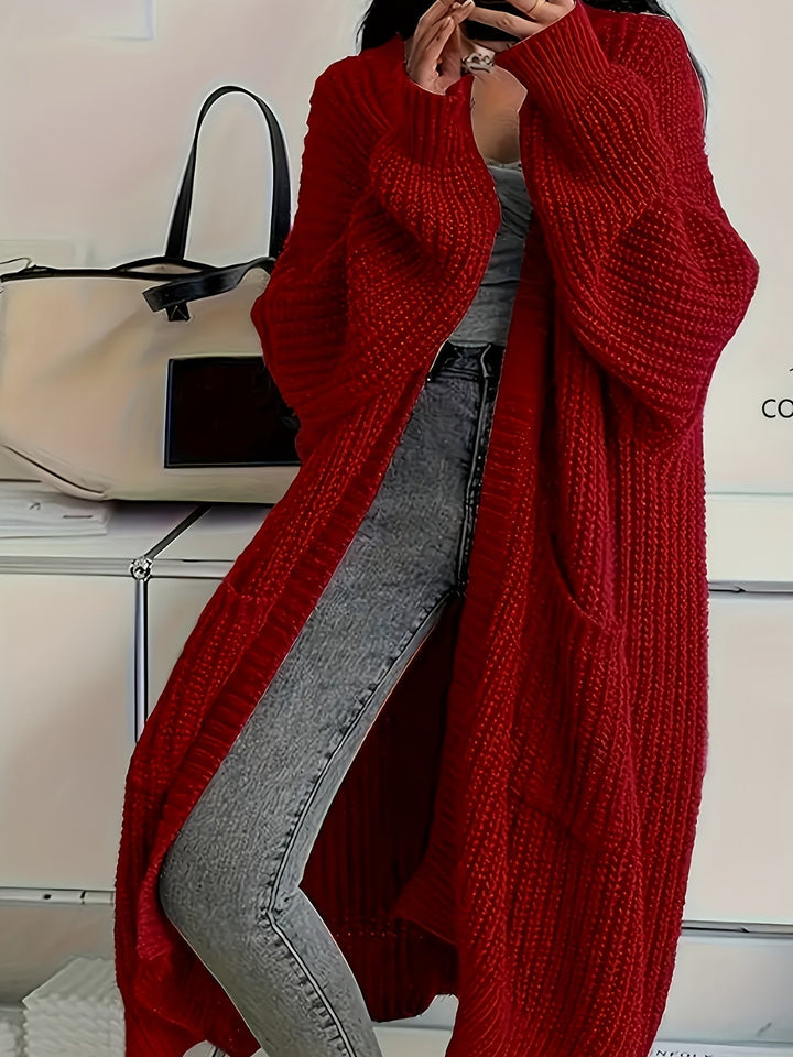 Cardigan donna oversize, maglia lunga comoda ed elegante, perfetta per un look casual chic autunno inverno.