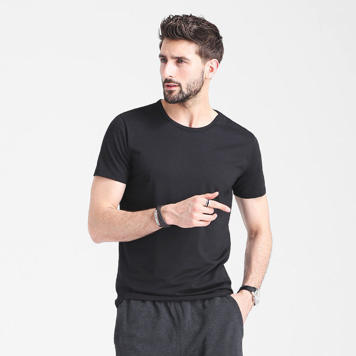 Maglietta estiva uomo slim fit girocollo, leggera e comoda, perfetta per look casual.