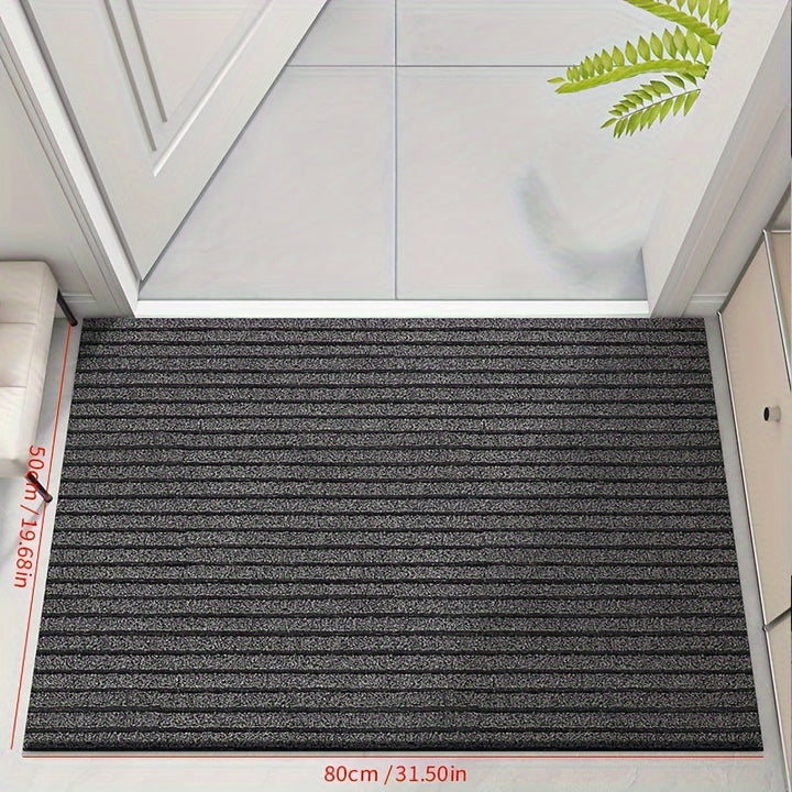 Zerbino resistente a righe per ingresso esterno/interno, facile da pulire, base antiscivolo.