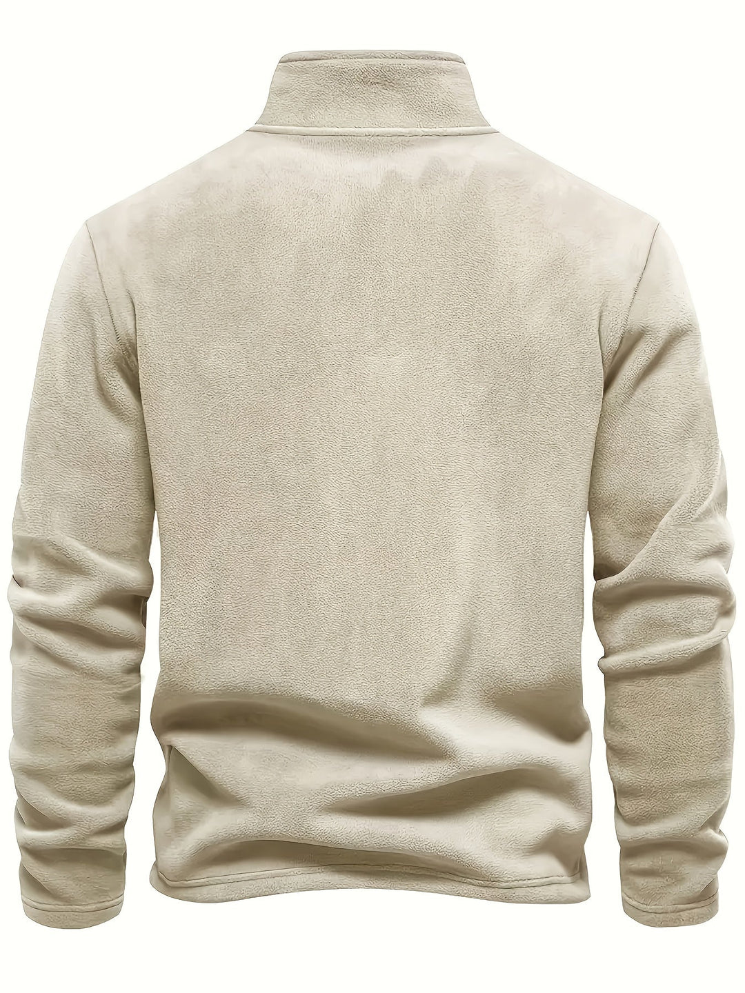 Maglieria uomo casual con collo alto e mezza zip, ideale per abbigliamento autunnale e comfort.
