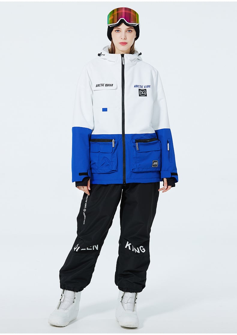 Completo snowboard unisex, design moderno e massima protezione per la neve.