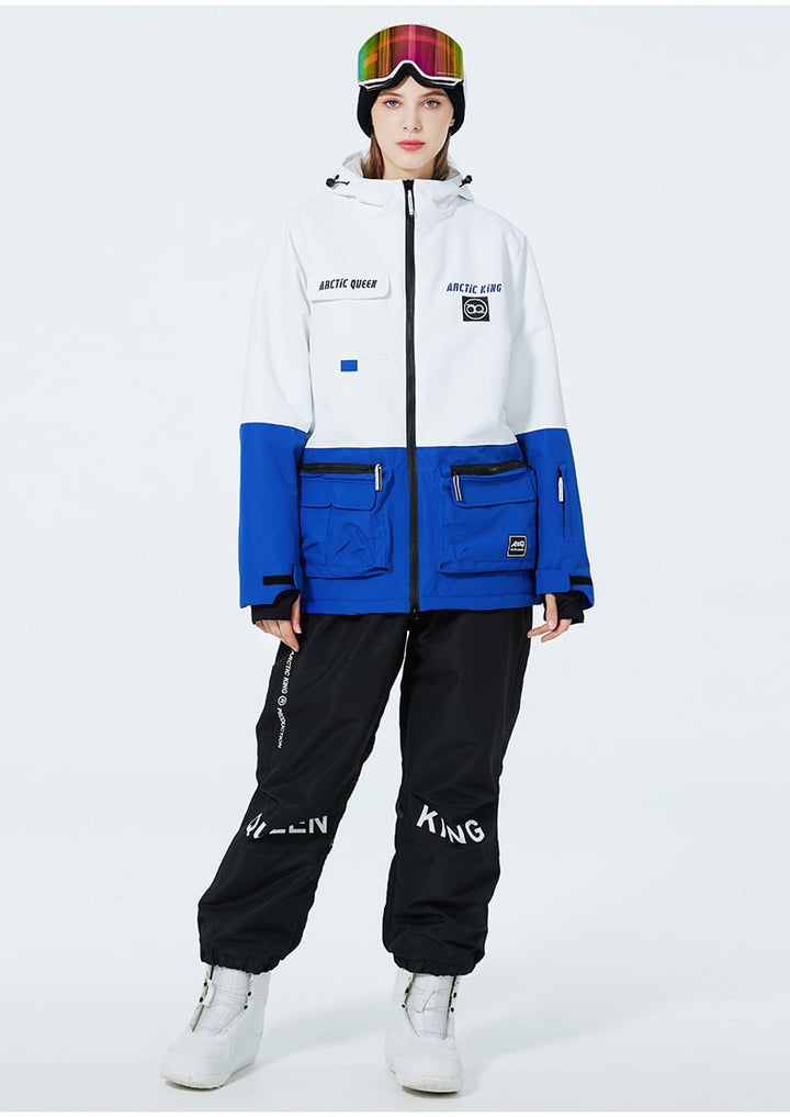Completo snowboard unisex, design moderno e massima protezione per la neve.
