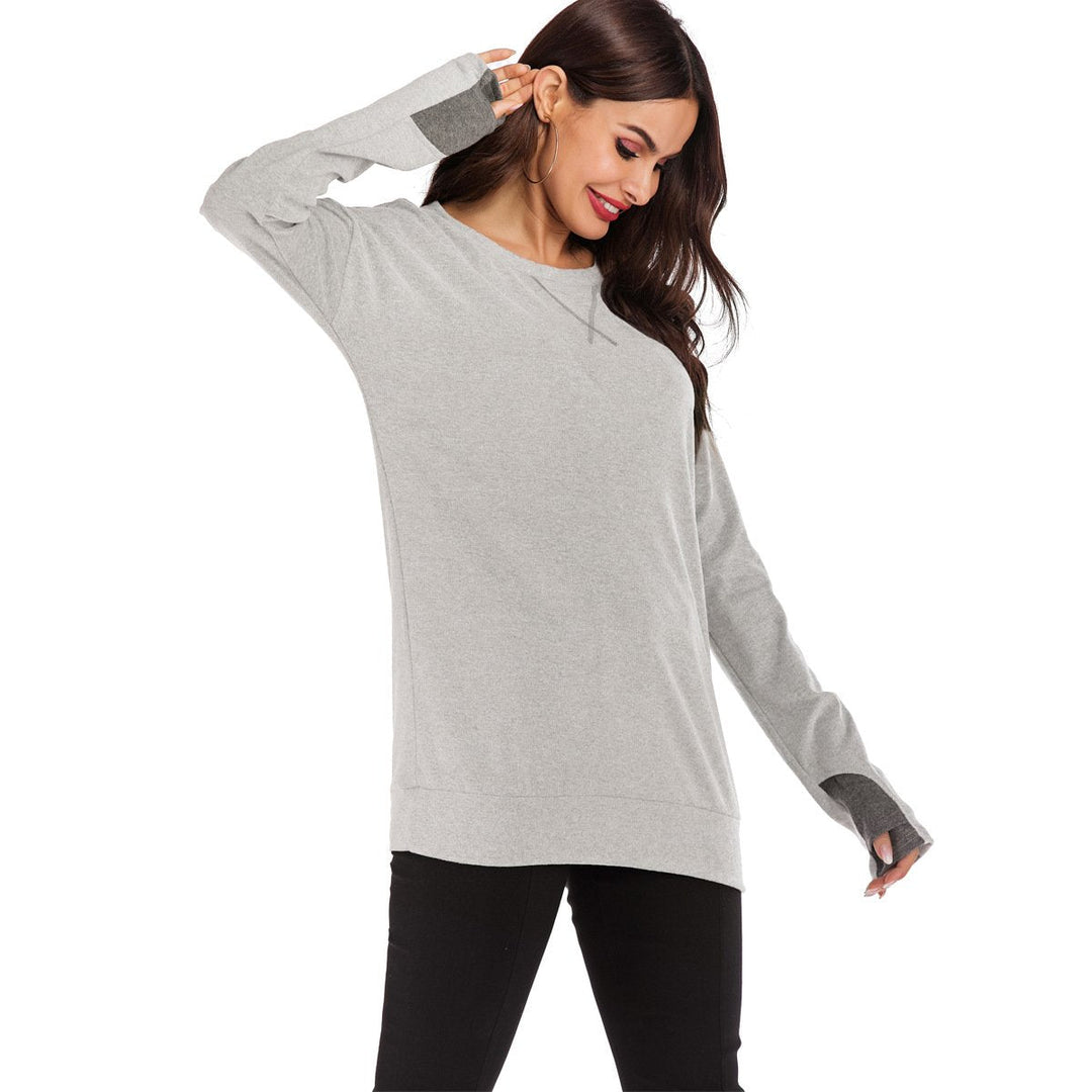 Pullover donna morbido a tinta unita, vestibilità ampia, essenziale per il guardaroba.
