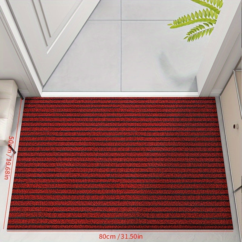 Elegante zerbino a righe per ingresso di casa, antiscivolo, adatto sia per interno che esterno.