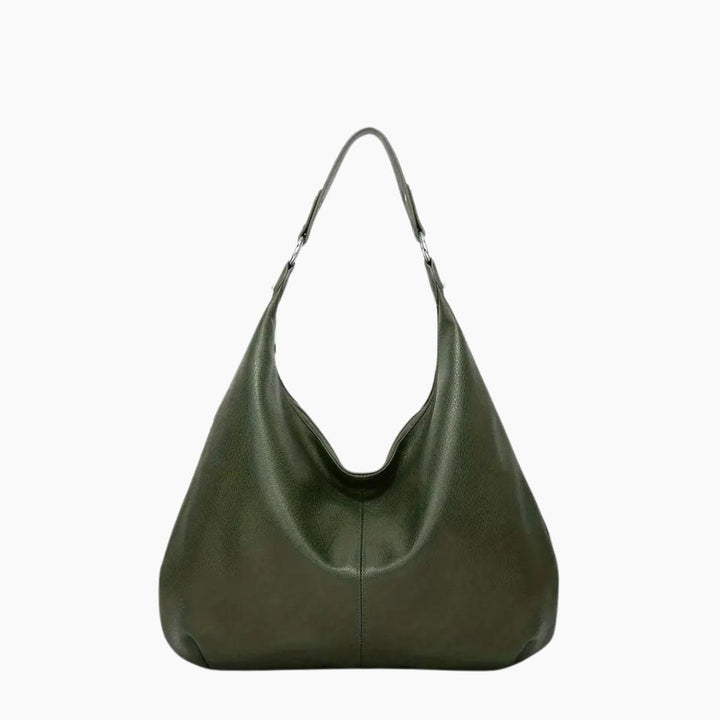 Elegante borsa hobo donna, colore vino rosso, con ampio spazio interno e tracolla.