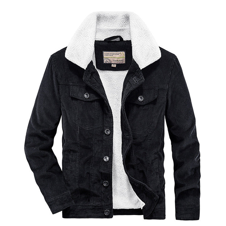 Giacca invernale uomo trucker calda, stile casual con tasche, perfetta per autunno e freddo.
