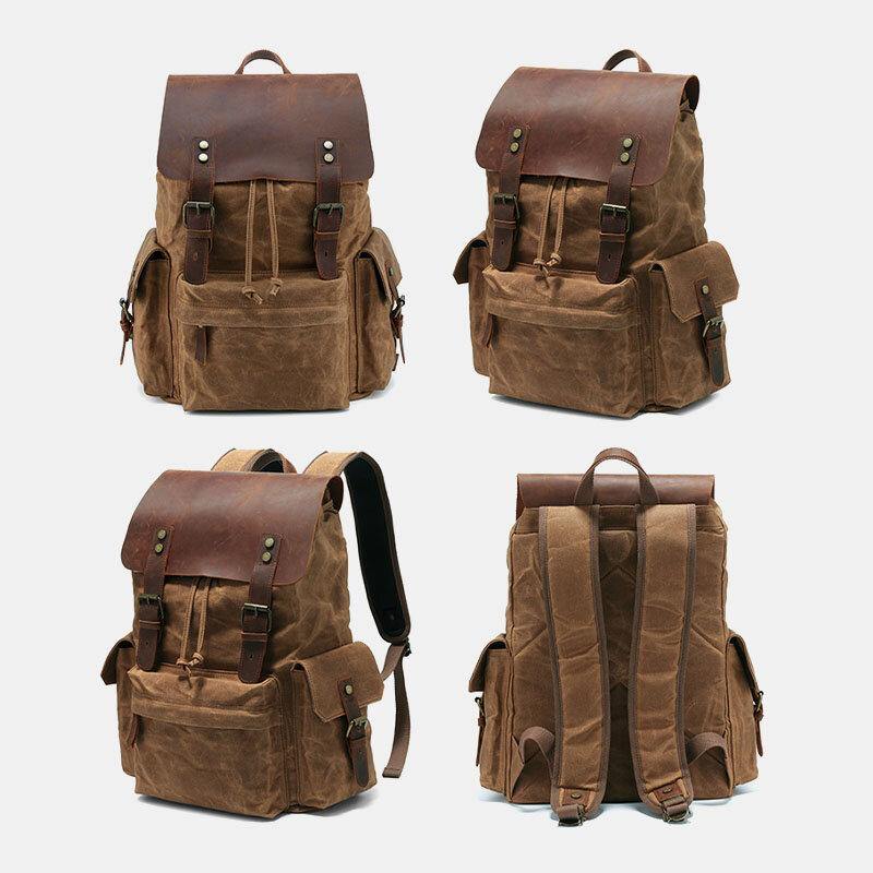 Regalo perfetto unisex: zaino porta laptop 15,6 pollici con fibbie, per uomo e donna. Organizer interno.