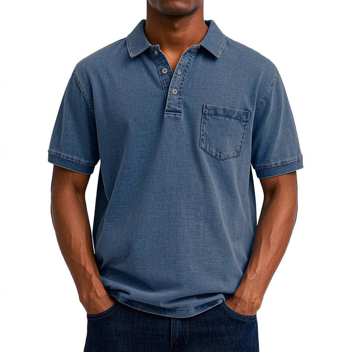 Camicia estiva uomo a maniche corte con stampa distintiva, perfetta per look casual, vacanze e tempo libero. [[lstfy-media:1]]