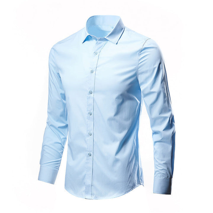 Camicia uomo facile manutenzione, senza stiro. Maniche lunghe, slim fit, ideale per outfit business eleganti e formali.