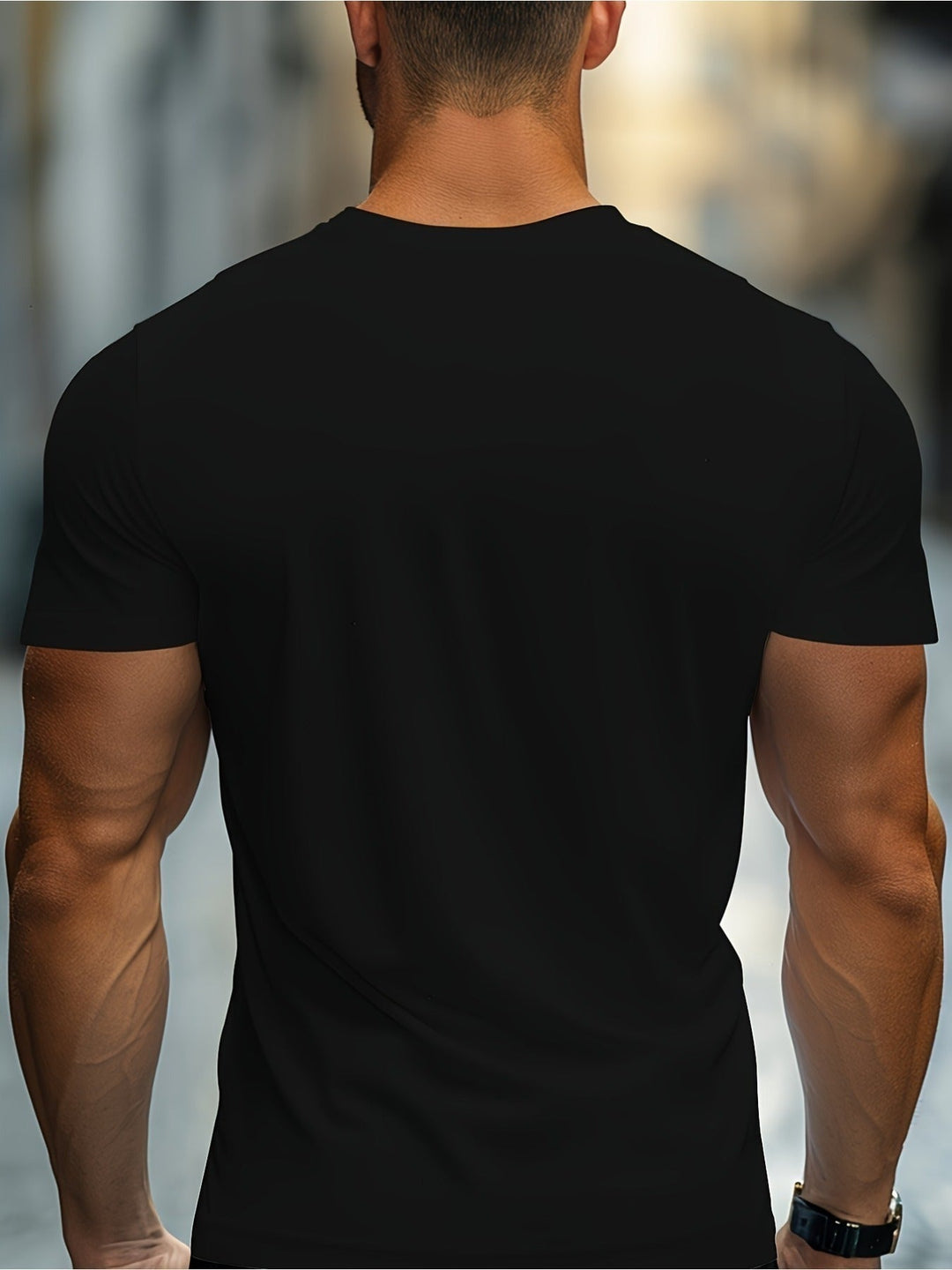 T-shirt bianca uomo girocollo, maniche corte, versatile. Essenziale per outfit casual estivi e comfort.