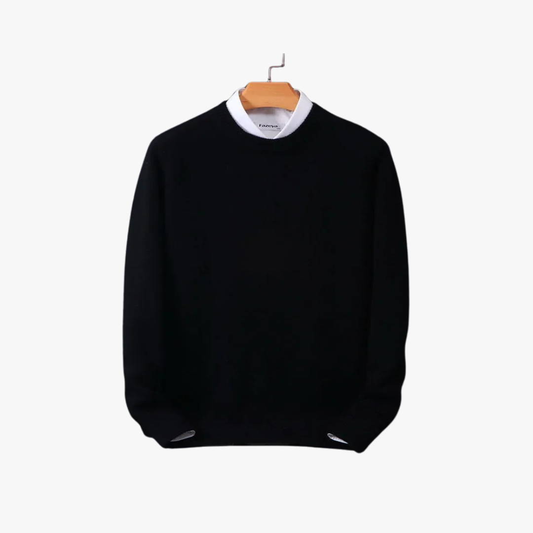 Comfort estremo con questo maglione uomo girocollo morbido, vestibilità ampia. Essenziale per l'inverno casual.