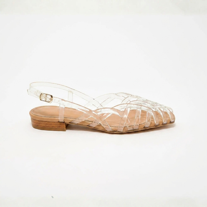 Sandali intrecciati donna slingback, design arioso per la bella stagione.