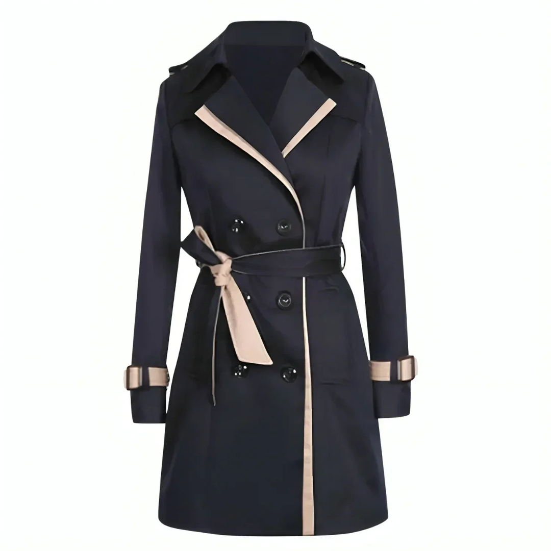 Trench coat donna lungo, stile casual chic, leggero e confortevole. Perfetto per outfit autunnali e primaverili.