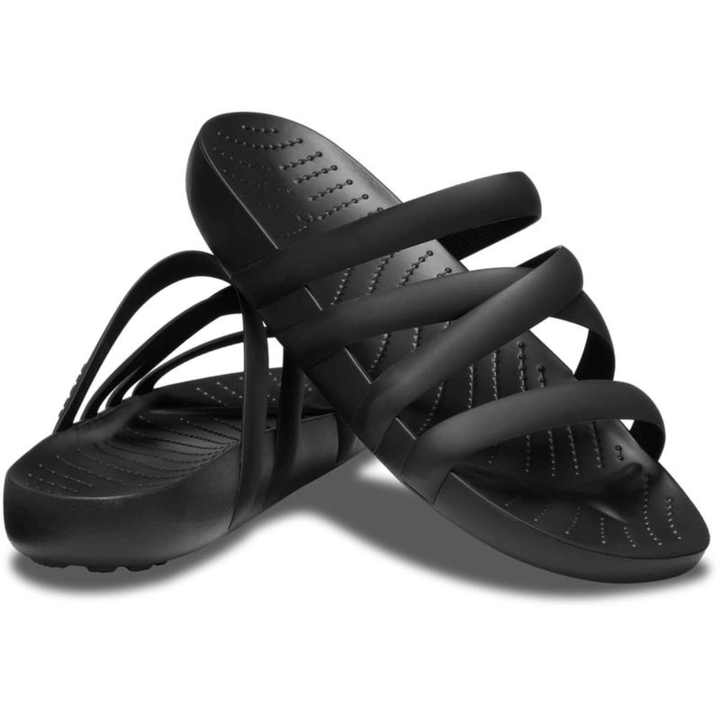 Sandali donna neri Splash Strappy con cinturini. Scarpe estive eleganti e versatili per la moda femminile.