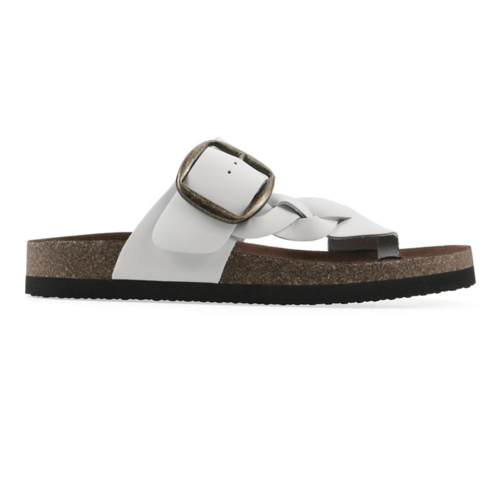 Sandali intrecciati da donna con fibbia regolabile, ideali per comfort e stile estivo casual.