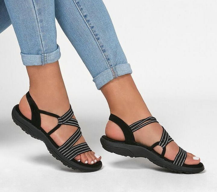 Sandali estivi donna leggeri e flessibili, ideali per camminata facile con ammortizzazione superiore.