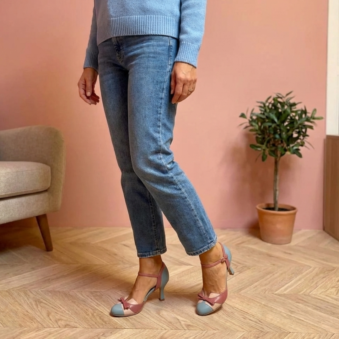 Sandali donna vintage con tacco medio, anatomici, perfetti per la primavera estate e look eleganti.