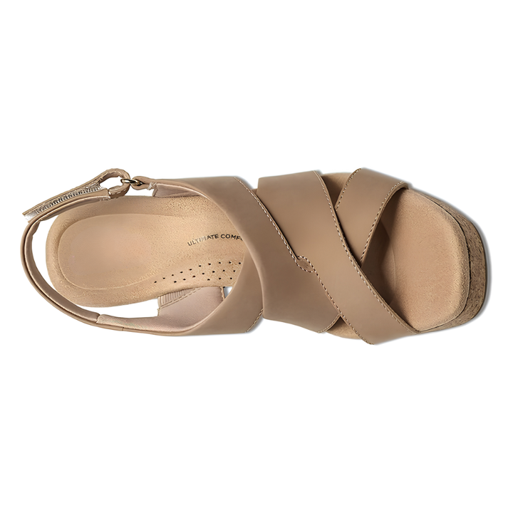 Sandali con zeppa donna moda estate, design elegante e suola ammortizzata. Calzature comode.