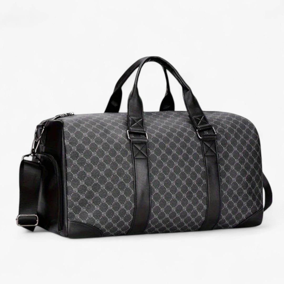 Comodo borsone viaggio unisex con design a foglie. Ampio e multiscomparto per organizzare al meglio ogni bagaglio.