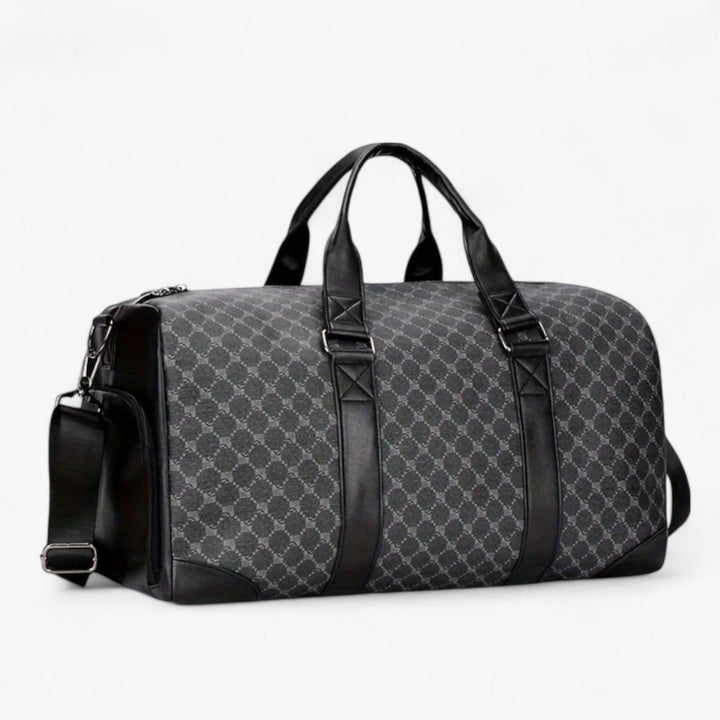 Comodo borsone viaggio unisex con design a foglie. Ampio e multiscomparto per organizzare al meglio ogni bagaglio.