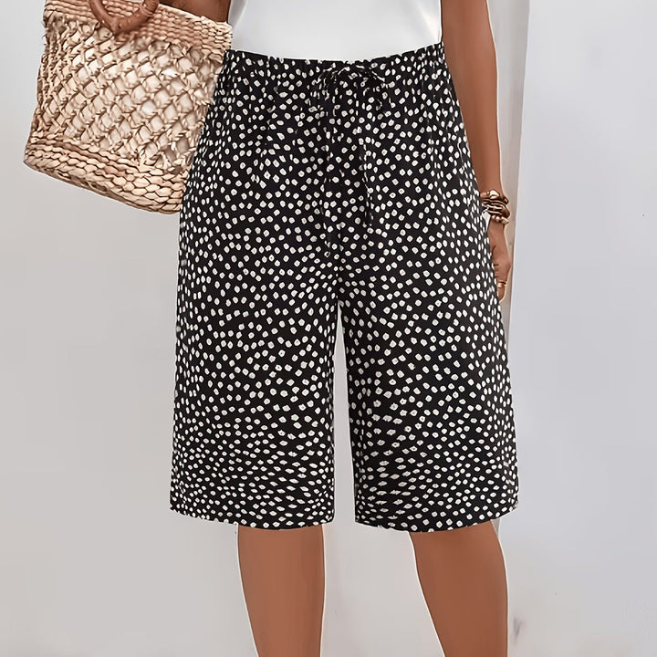 Pantaloni Capri uomo con stampa, coulisse e vestibilità comoda. Versatili per tempo libero e moda uomo.